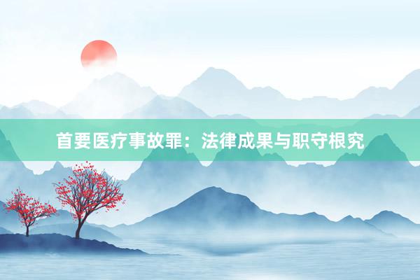 首要医疗事故罪：法律成果与职守根究